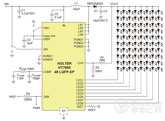 HT7955典型应用电路