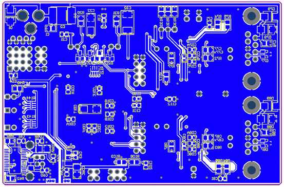 图11.NCV7381 APP V2评估板PCB布局图(底层)